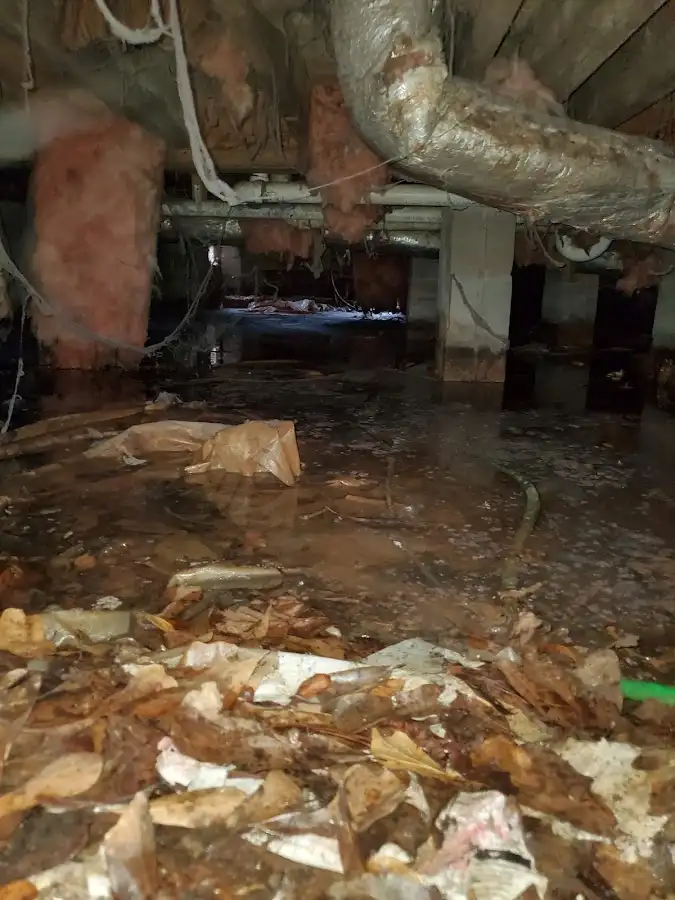 Crawl space flood assessment for Commercial Water Damage Restoration in Chalmette